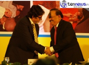 UNICEF celebrates a “Polio Free India” with Goodwill Ambassador Mr Amitabh Bachchan The event was also presided by the Hon’ble Minister of Health & Family Welfare, Dr. Harsh Vardhan, and UNICEF India Representative , Mr Louis Georges Arsenault. The evening paid tribute to the Vaccinators and Mobilizers who worked tirelessly in the diverse and remote parts of the country, ensuring that every child under age 5 was immunized.
