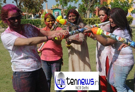 holi at GIP mall