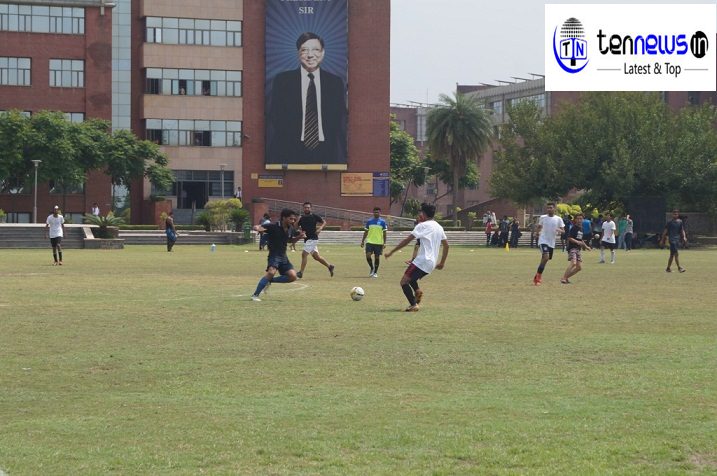 Football match between AGBS Noida and AIA & AIALS Team