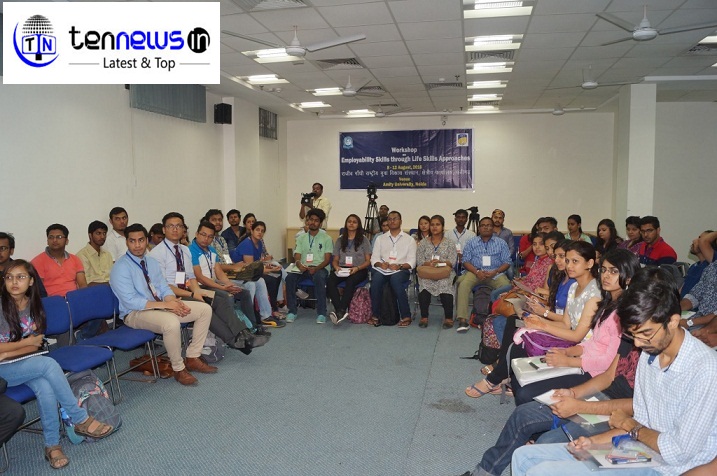 Student attending workshop