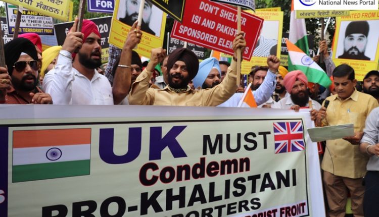 All India Anti-Terrorist Front Stage Protest against, August 12 pro-Khalistan rally in London