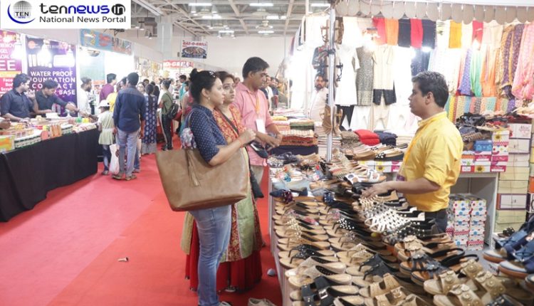 Happy buyers appreciates variety of products on display at International Mega Trade Fair