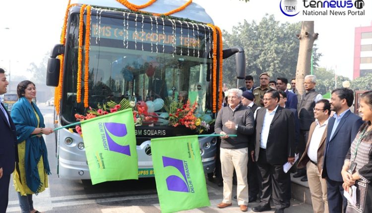 Delhi Transport Minister Gahlot Flags off electric bus by JBM Group for Delhi’s public transportation