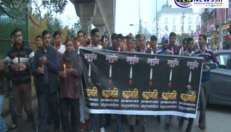 Noida Residents Staged Candle March, Mourned The Death of Martyrs With Tears in Eyes