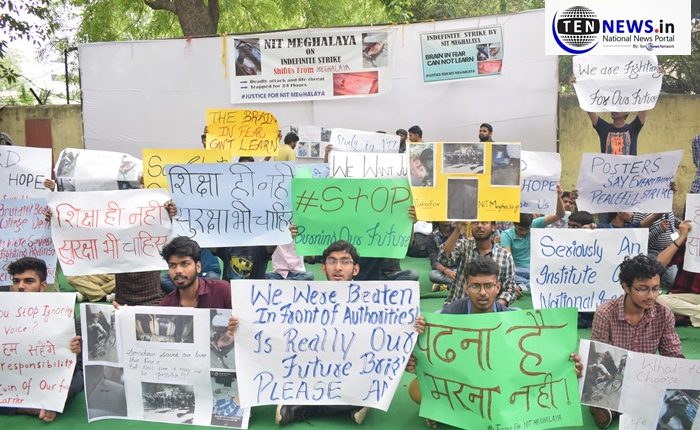 NIT Meghalaya Students Protest in Delhi, Against brutal attack by local students and goons!