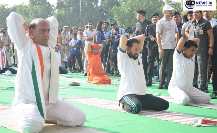 5th International Yoga Day celebrated with great enthusiasm at majestic Rajpath in New Delhi