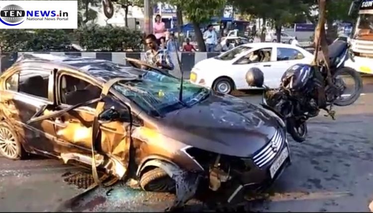 Road accident case: Bike crashes into car, leaving 1 dead and 1 injured