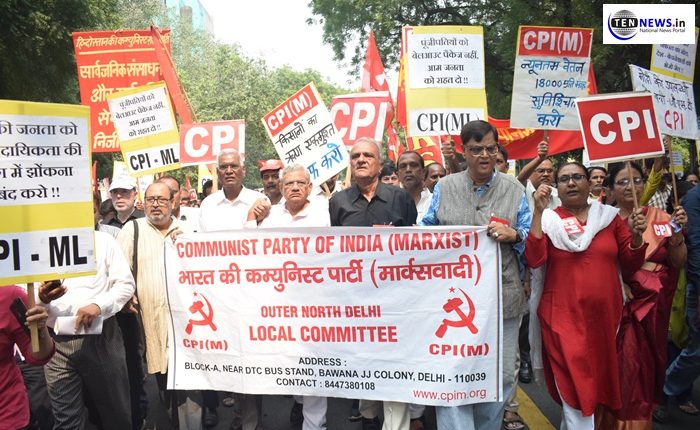 Left Parties stage massive protest rally: Blames Government for ongoing Economic Crisis