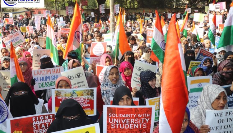 Protesters from Shaheen Bagh, JNU and Jamia stage massive protest at Jantar Mantar