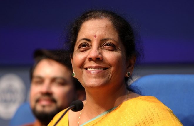 India’s Finance Minister Nirmala Sitharaman Presents Budget To Parliament