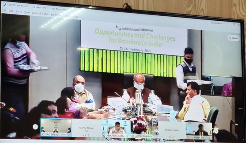 National Bamboo Mission organized a National Conference on Opportunities  and Challenges for Bamboo in India on 25- 26 Feb 2021